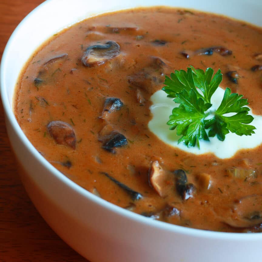 Hungarian Mushroom Soup Recipe - The Daring Gourmet