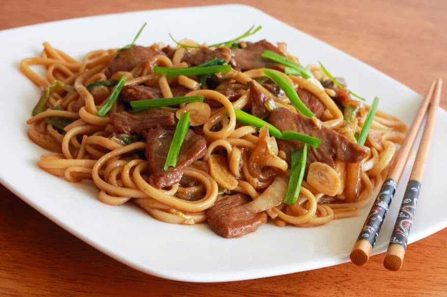 shanghai noodles chinese fried egg noodles pork cabbage recipe