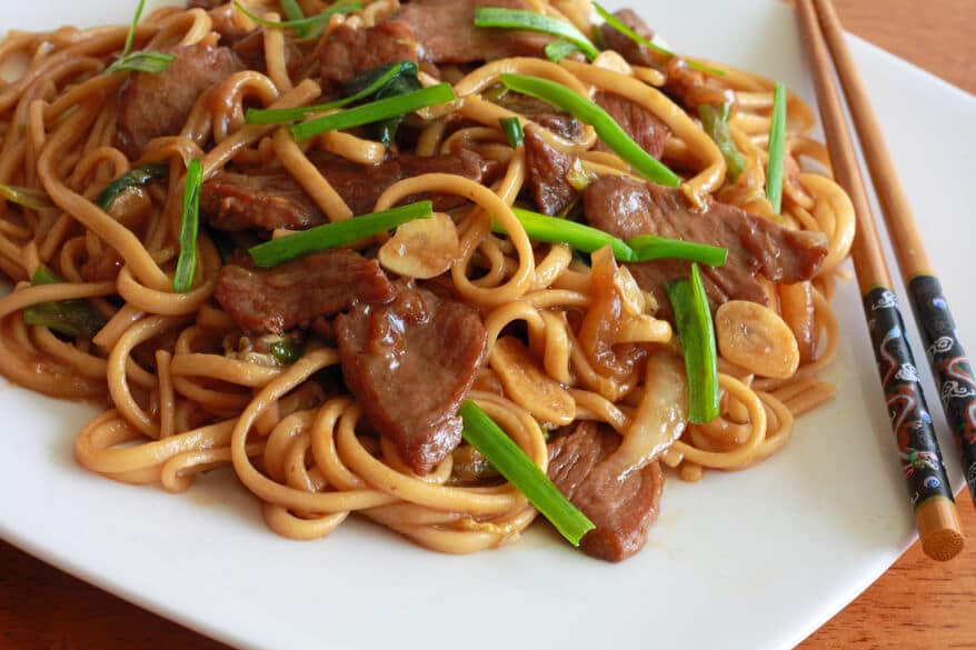shanghai noodles chinese fried egg noodles pork cabbage recipe