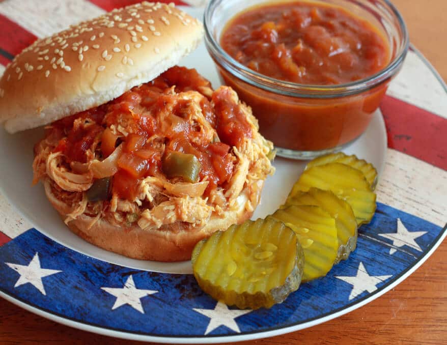 Barbecued Pulled Chicken Sandwiches Recipe